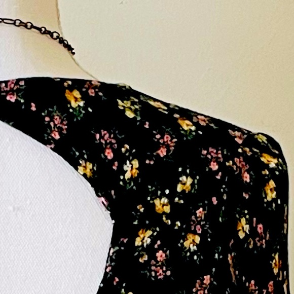 🔥FP Free People boho floral long sleeve open back blouse top size small x small - Picture 4 of 14